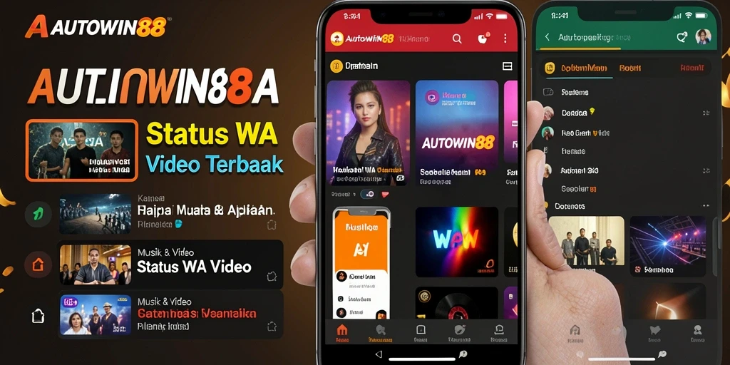 Tampilan antarmuka AUTOWIN88 untuk pengelolaan Status WA Video.