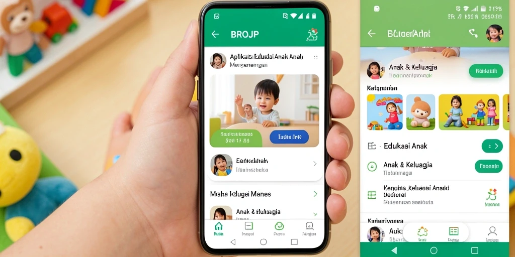 Tampilan antarmuka BROJP yang ramah anak dan edukatif.