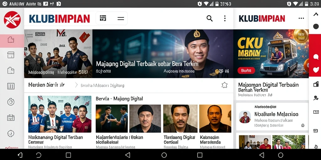 Antarmuka KLUBIMPIAN yang menarik dan fungsional.
