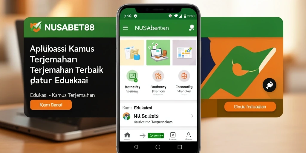 Antarmuka NUSABET88 yang sederhana untuk Kamus Terjemahan.
