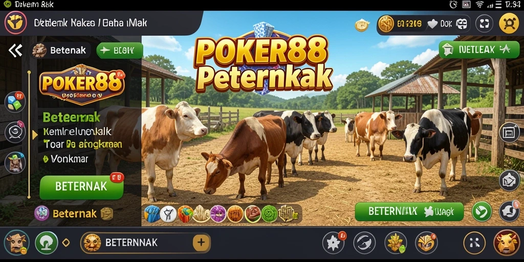 Tampilan antarmuka POKER88 yang menawan untuk pengelolaan Beternak.