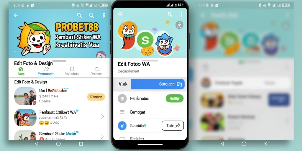 Antarmuka pengguna PROBET88 yang ramah dan fungsional untuk pembuatan stiker WA.